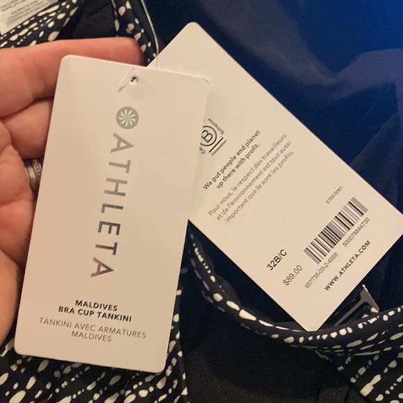 🖤 ATHLETA Maldives Tankini Top // Rice Pearls Black - Picture 8 of 11